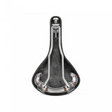 Brooks Swift Chrome road bike saddle with stylish chamfered design, showcasing sleek, lightweight bicycle component for road cycling.
