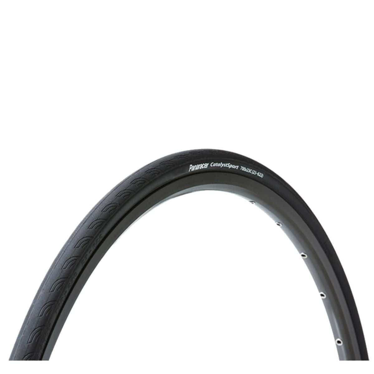 Panaracer Catalyst Wired Road Tyre showing tread pattern and sidewall for all-weather performance, durable grip, and traction.