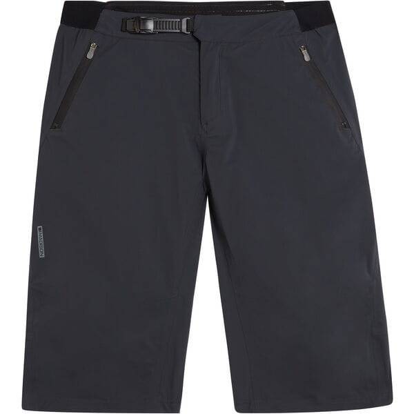 Madison DTE men's 3-layer waterproof cycling shorts with breathable fabric, designed for outdoor biking comfort and protection.