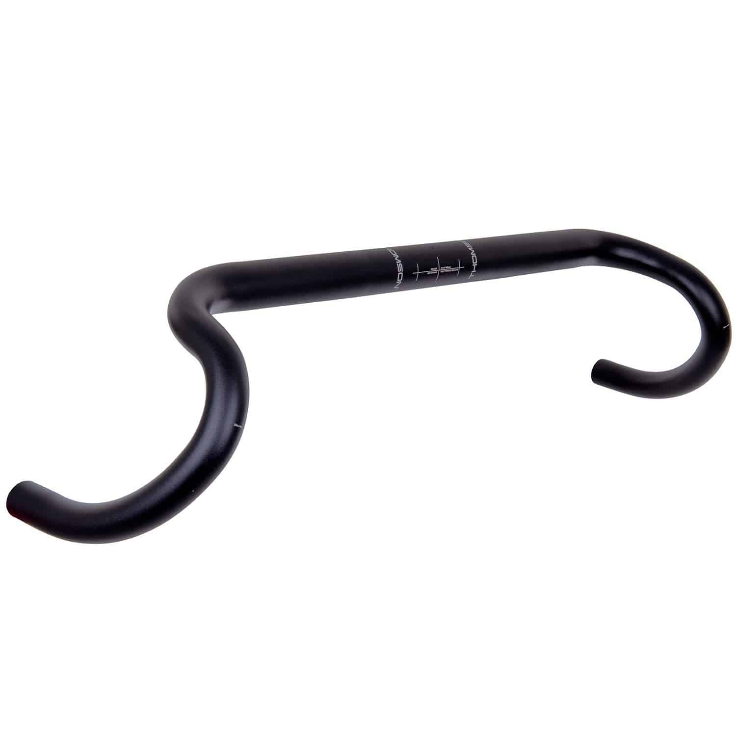 Thomson alloy dirt drop handlebar with 25° flare for road bikes, 44-46cm width, featuring ergonomic drop design.