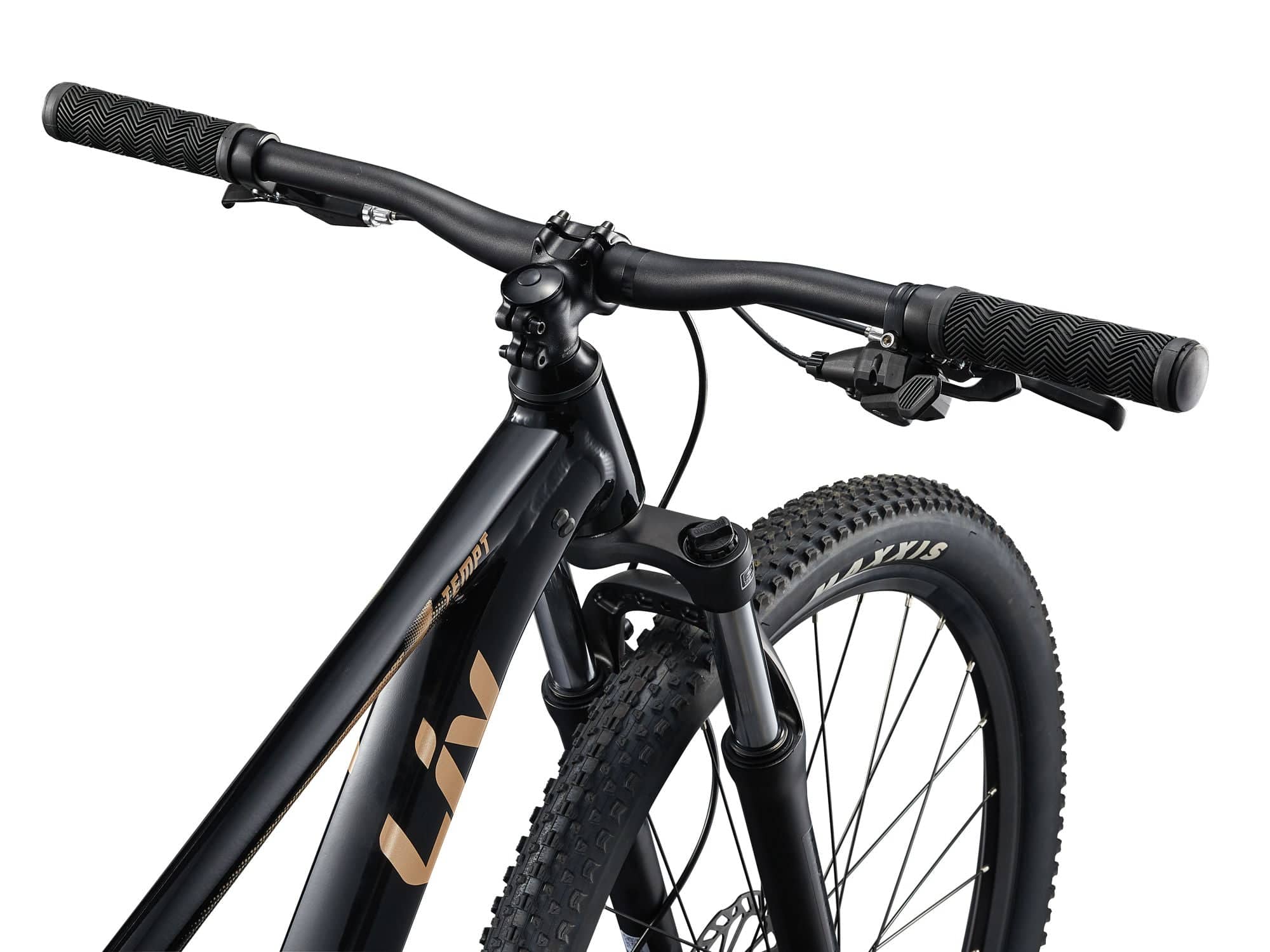 Liv Tempt 4 Trail Mountain Bike with ALUXX aluminum frame and 27.5-inch or 29-inch wheels, suitable for mountain biking.