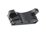 Trek Fetch+ 4 front steer cable mount in black, a bike component for front steering system, shown in close-up.