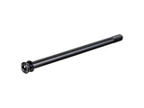 Trek ABP DH rear thru axle bolt in black for rear wheel suspension upgrade, close-up of bike component.