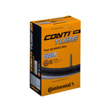Black Continental Tour bike inner tube with Presta valve, 700x32-47C size, suitable for reliable cycling performance.