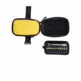 Topeak Elementa Gearbag Pro black waterproof bike seat bag with compact design and built-in tool storage for cycling accessories.