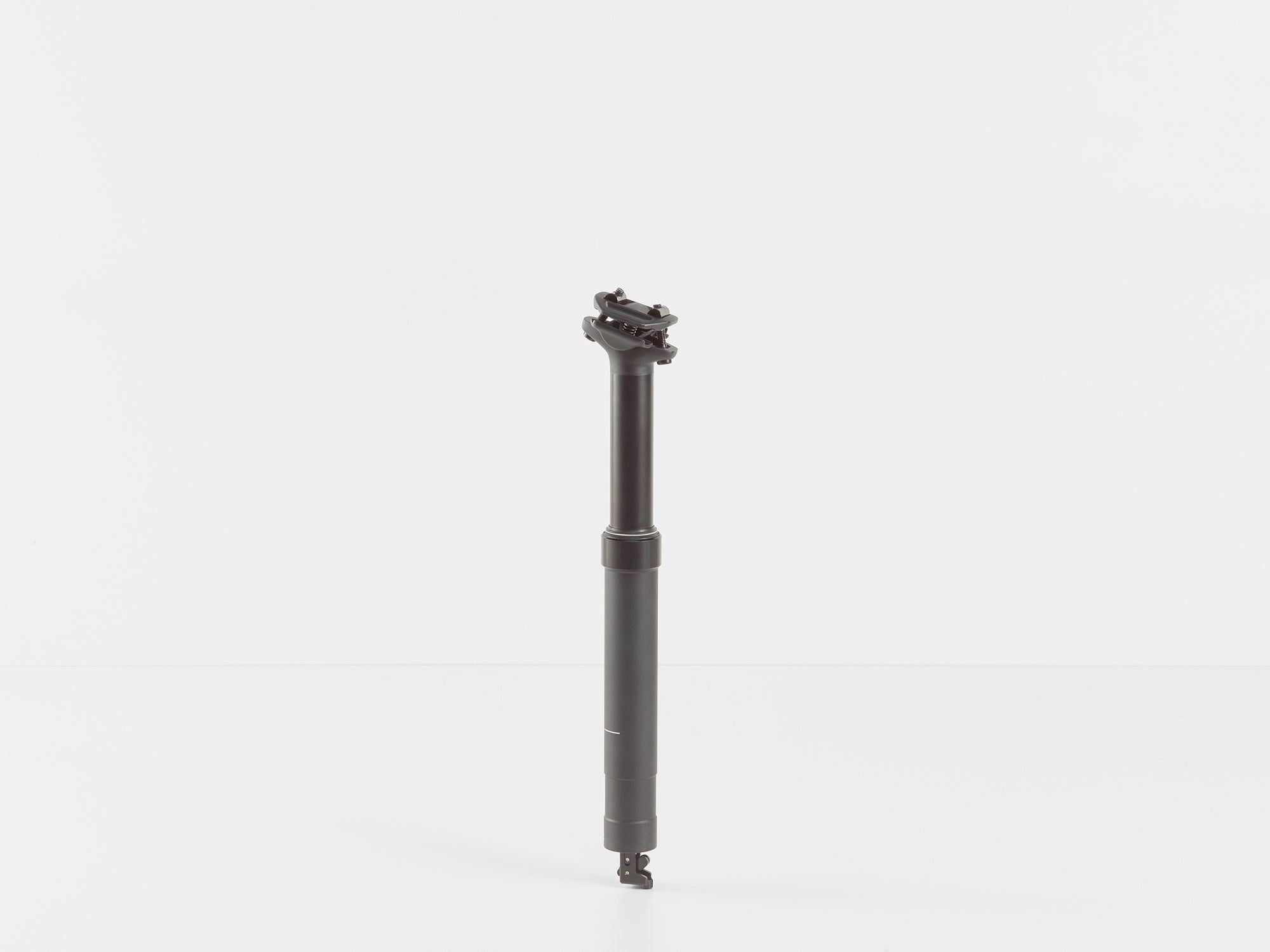 Bontrager Line Elite 34.9mm dropper seatpost with 345mm length and 100mm travel, featuring hydraulic locking for mountain bikes.