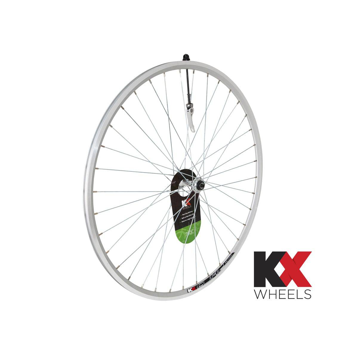 KX Wheels KX Road 700C doublewall front wheel rim with quick release and 100mm axle, suitable for road bike components