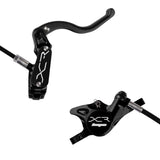 Hope XCR Pro X2 cross-country bike brakes with adjustable lever reach, showcasing lightweight components and sleek design.