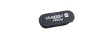 Black Bontrager DuoTrap S cover installed on Trek Domane carbon road bike frame's seat stay, part of bike components.