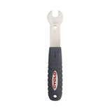 Cyclo Tools workshop 15mm pedal spanner tool for bike maintenance and pedal repair, shown on a clean workbench.