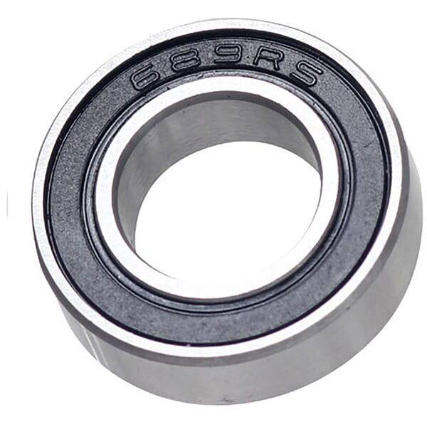 M Part Bicycle Cartridge Bearing 689 2RS, pre-lubricated, ABEC-3, 9x17x5mm, shown in close-up for bike component replacement