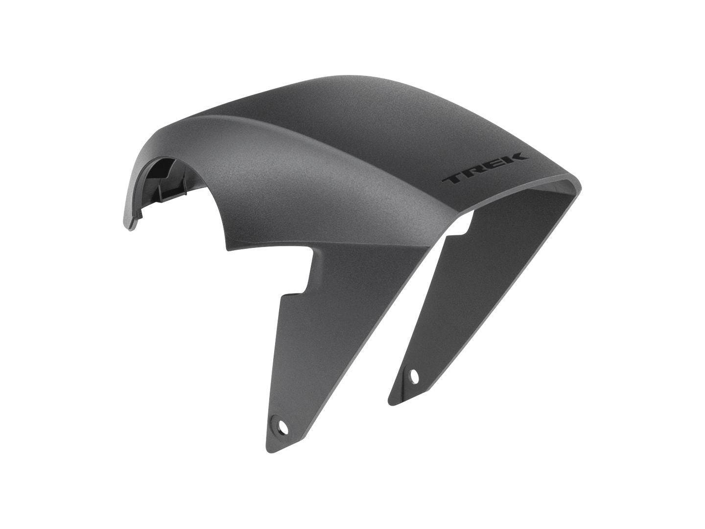 Trek integrated stem cover spare part for bike steering system, showing a close-up of the component on a bike steering assembly.