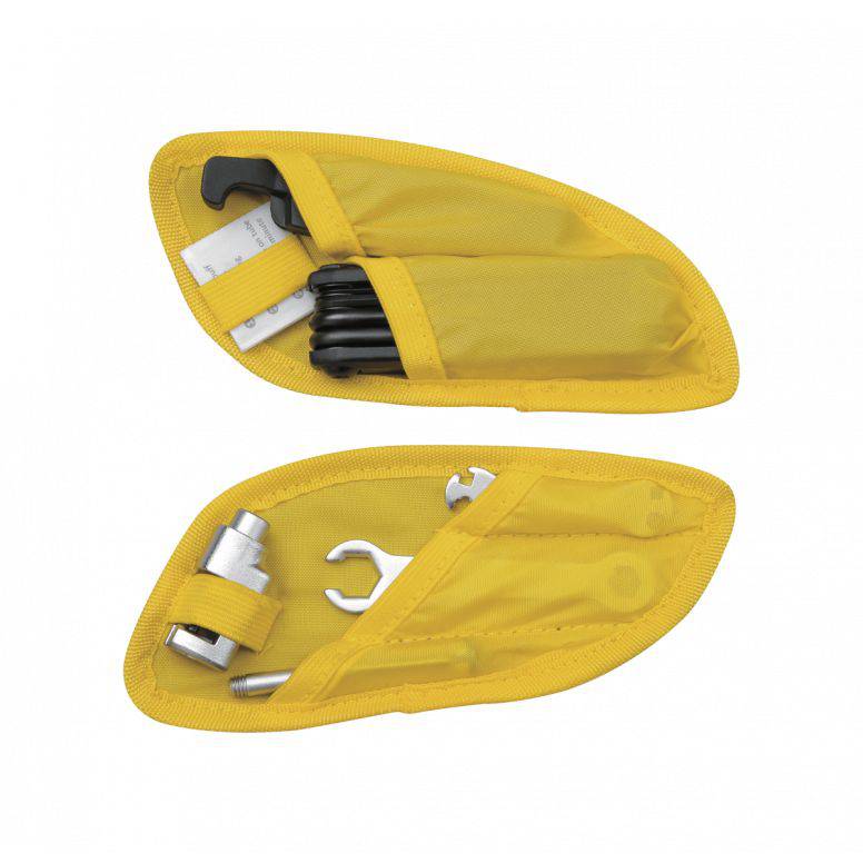 Topeak Sidekick Wedge Pack bike seat bag with semi-rigid design and reflective strip, mounted under bike saddle for accessories storage.