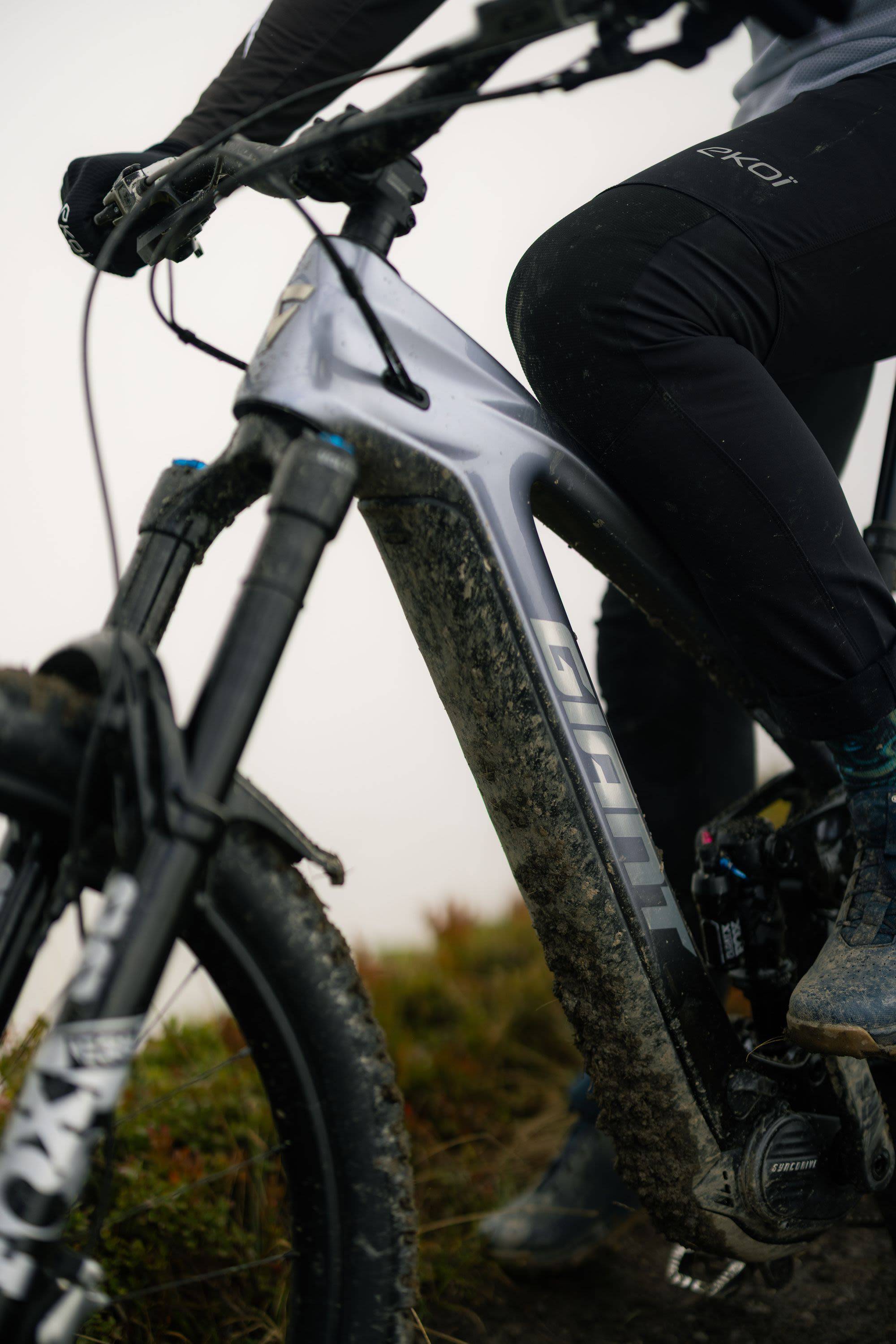 Giant Reign Advanced E+ 1 2026 electric mountain bike with SyncDrive Pro 3 motor and Maestro suspension system.