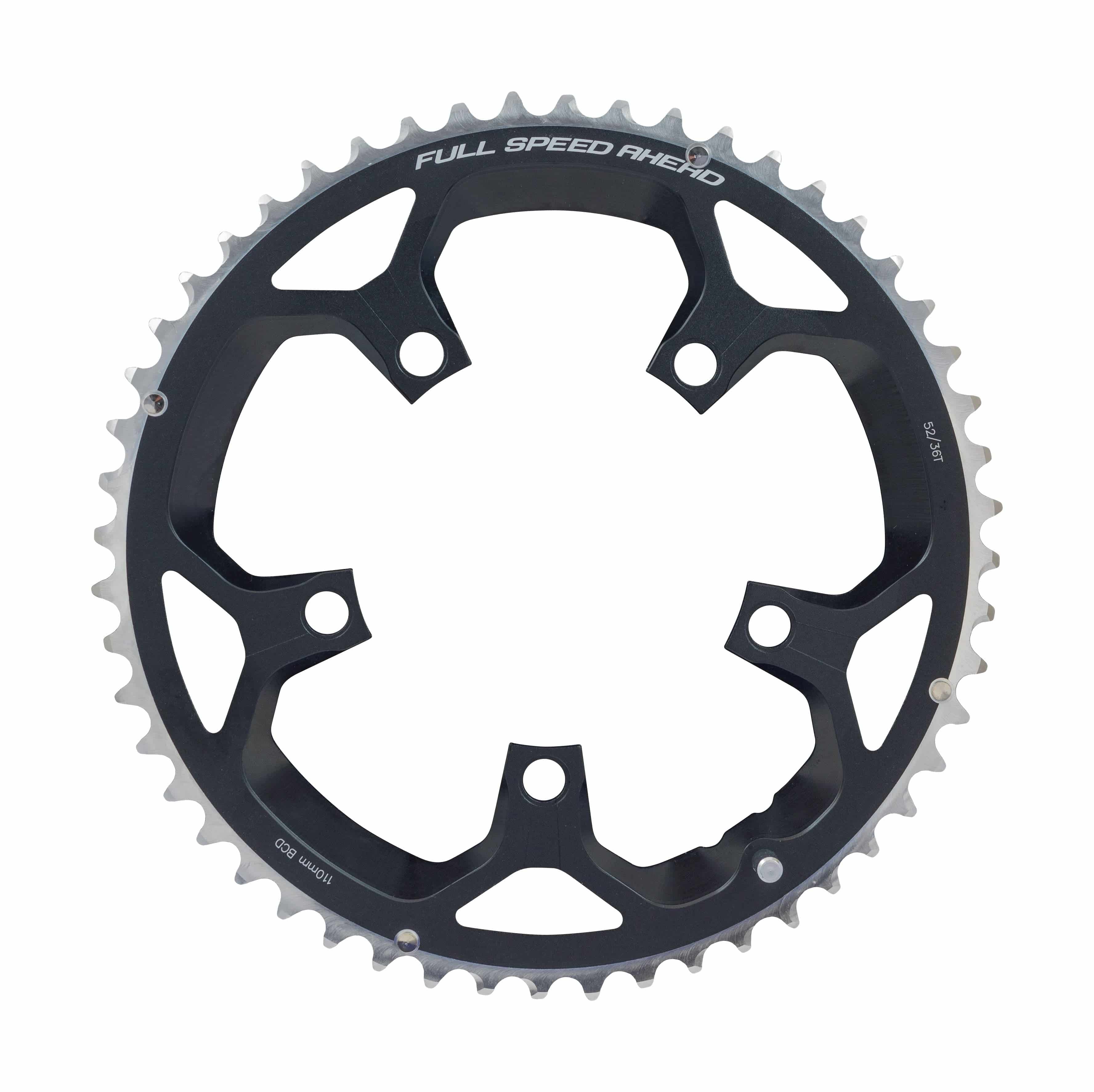 FSA Pro Road Chainring (2x11, 110x52T, Black, 5h) | Swinnerton Cycles