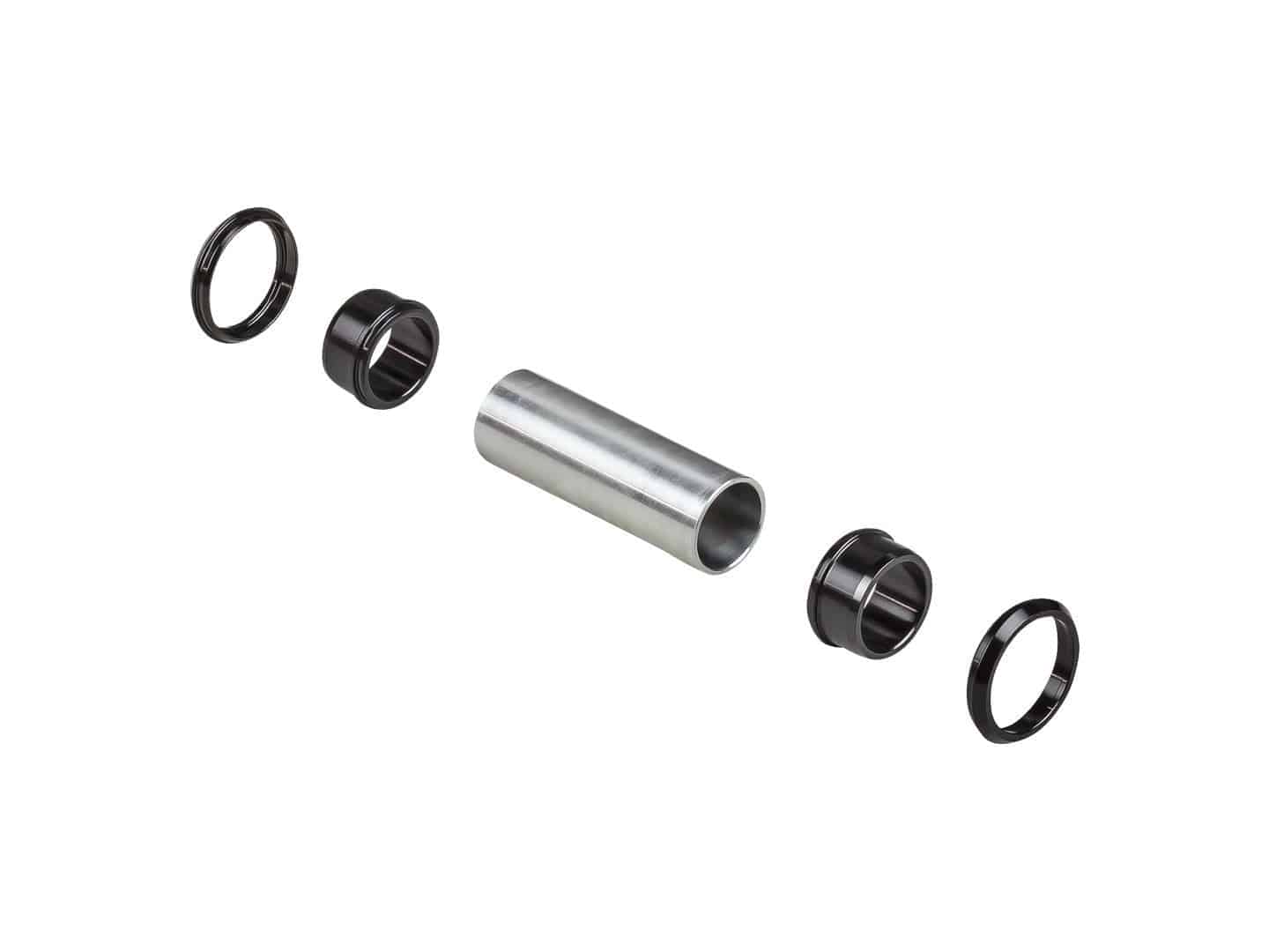 Bontrager Line DH 30 front axle kit for MTB, black and silver, 110x20mm replacement hub component featuring durable construction