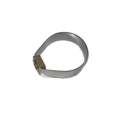 Rixen-Kaul contour clamp for 36mm seat pillar adapter, bike rack mount, showing the black metal clamp with mounting hardware