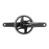SRAM Force D2 1x Wide DUB direct mount crankset with 40T chainring in unicorn grey, 175mm length, 2023 model.