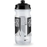 Science In Sport 600ml wide neck drinks bottle with clear markings for SiS powders, made of durable plastic with a screw cap.