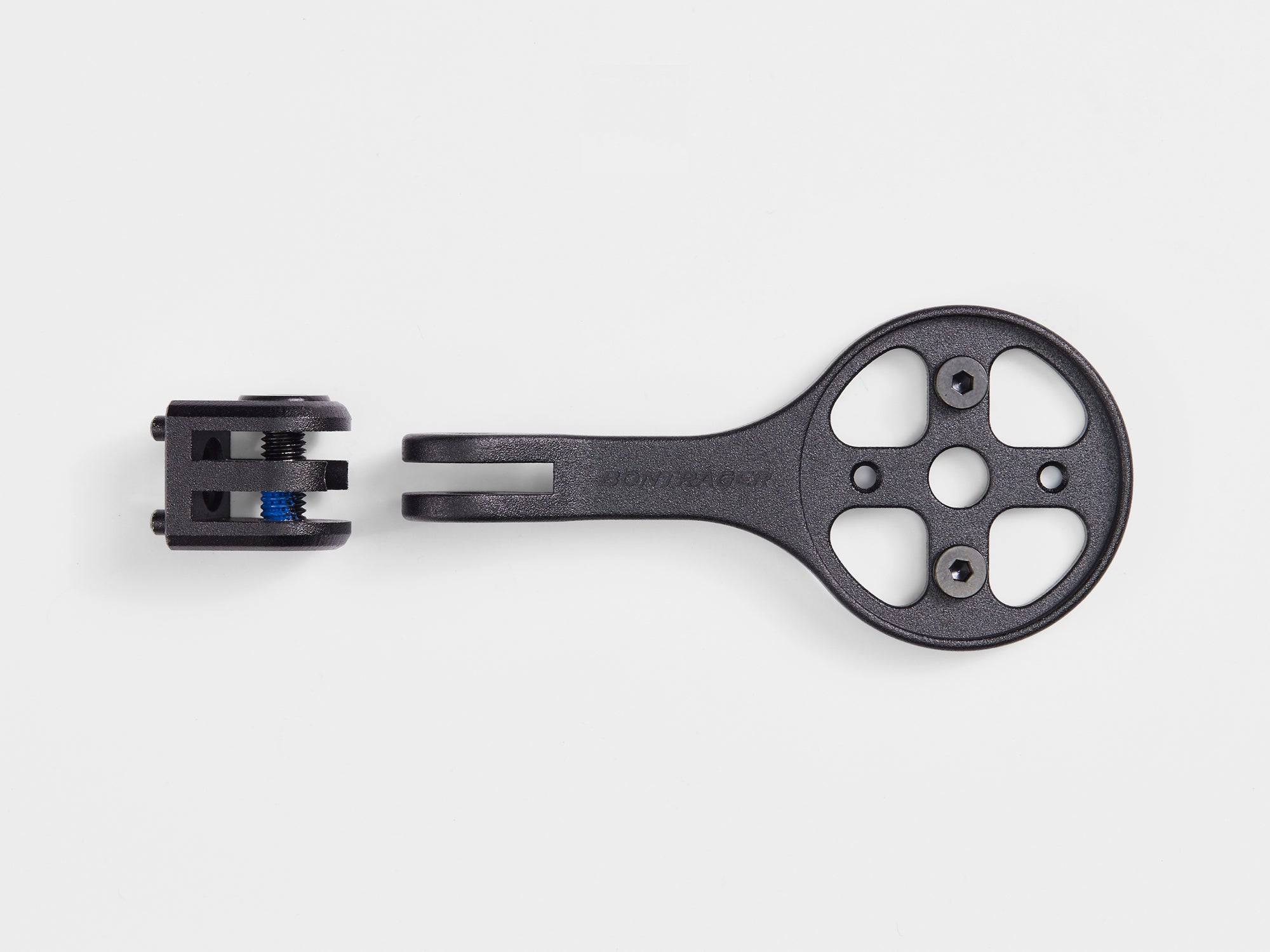 Bontrager Pro Blendr Knock Block computer mount in black for Trek headsets, designed as a versatile cycling accessory.