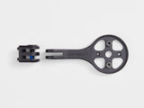 Bontrager Pro Blendr Knock Block computer mount in black for Trek headsets, designed as a versatile cycling accessory.