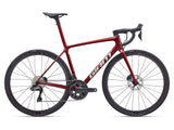 Giant TCR Advanced SL Disc 1 road bike with Shimano Ultegra Di2 electronic shifting, 2024 model, black and red frame, carbon wheels