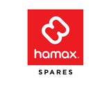 Hamax suspension arm right for Outback child seat, replacement accessory, durable plastic part designed for secure fit and stability.