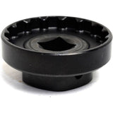 Shimano HollowTech II bottom bracket socket tool for workshop use, compatible with impact wrenches and bike maintenance.