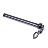 X-Fusion McQueen 110mm x 15mm Boost MTB fork axle, black metal component for mountain bike suspension forks.