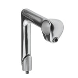 Genetic Hyoid Alloy Quill Road Stem in 80mm and 100mm lengths for 1-inch steerer tubes, bike component with sleek metallic finish.
