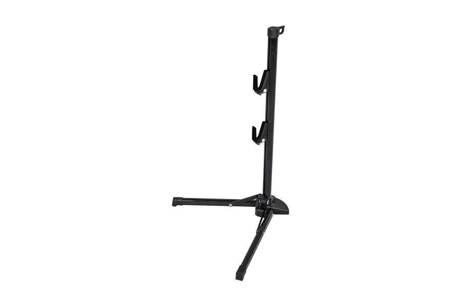 Topeak Flashstand eUp folding e-bike stand with quick-adjust frame hooks in black, accessories for e-bike maintenance and storage