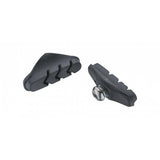 Jagwire Basics road bike brake pads in black, showing durable replacement components for reliable bicycle braking performance.