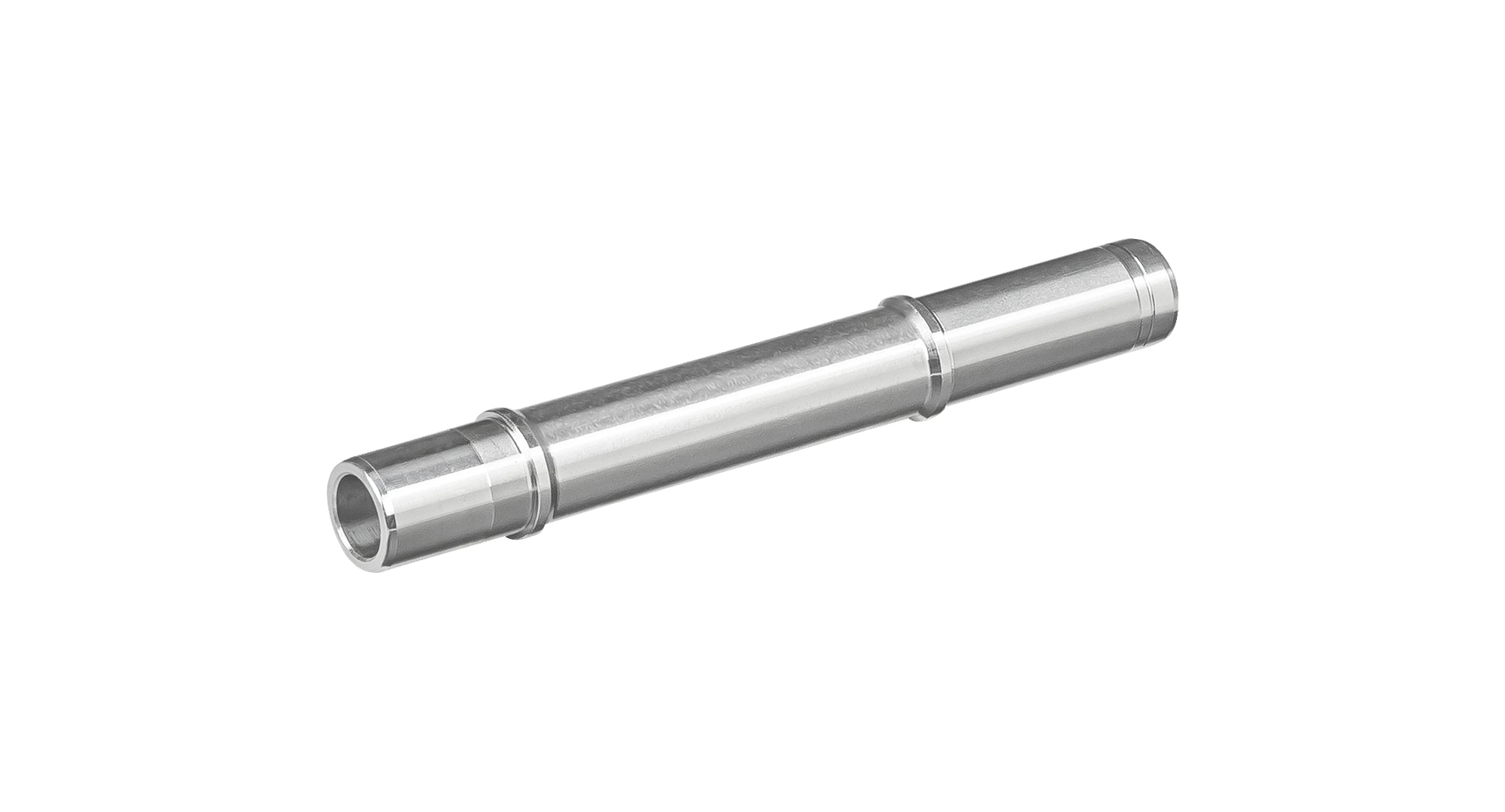 Bontrager Rapid Drive 108 replacement axle, 157mm old, silver color, for front or rear bicycle wheel component.