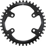 Shimano CUES FC-U8000-1 single chainring for 9-11 speed bike drivetrains, close-up view of component detail
