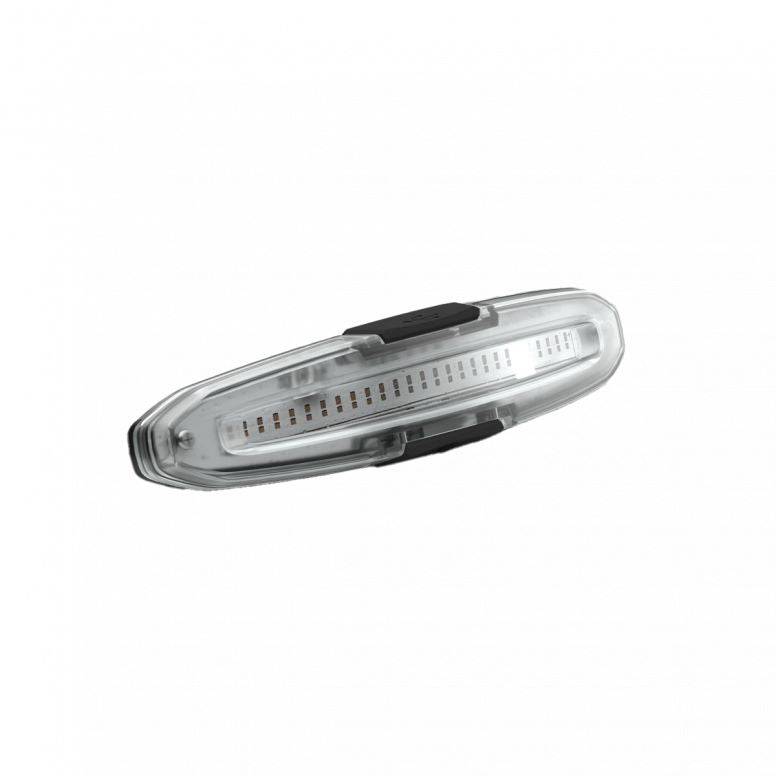 MET USB rear helmet light with magnetic mount, clear LED, designed for MET helmets, provides bright visibility for cycling safety.