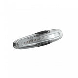 MET USB rear helmet light with magnetic mount, clear LED, designed for MET helmets, provides bright visibility for cycling safety.