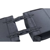 Black Basil Mara Double Bike Pannier with 26L capacity, water-repellent fabric and reflective accents for cycling accessories.