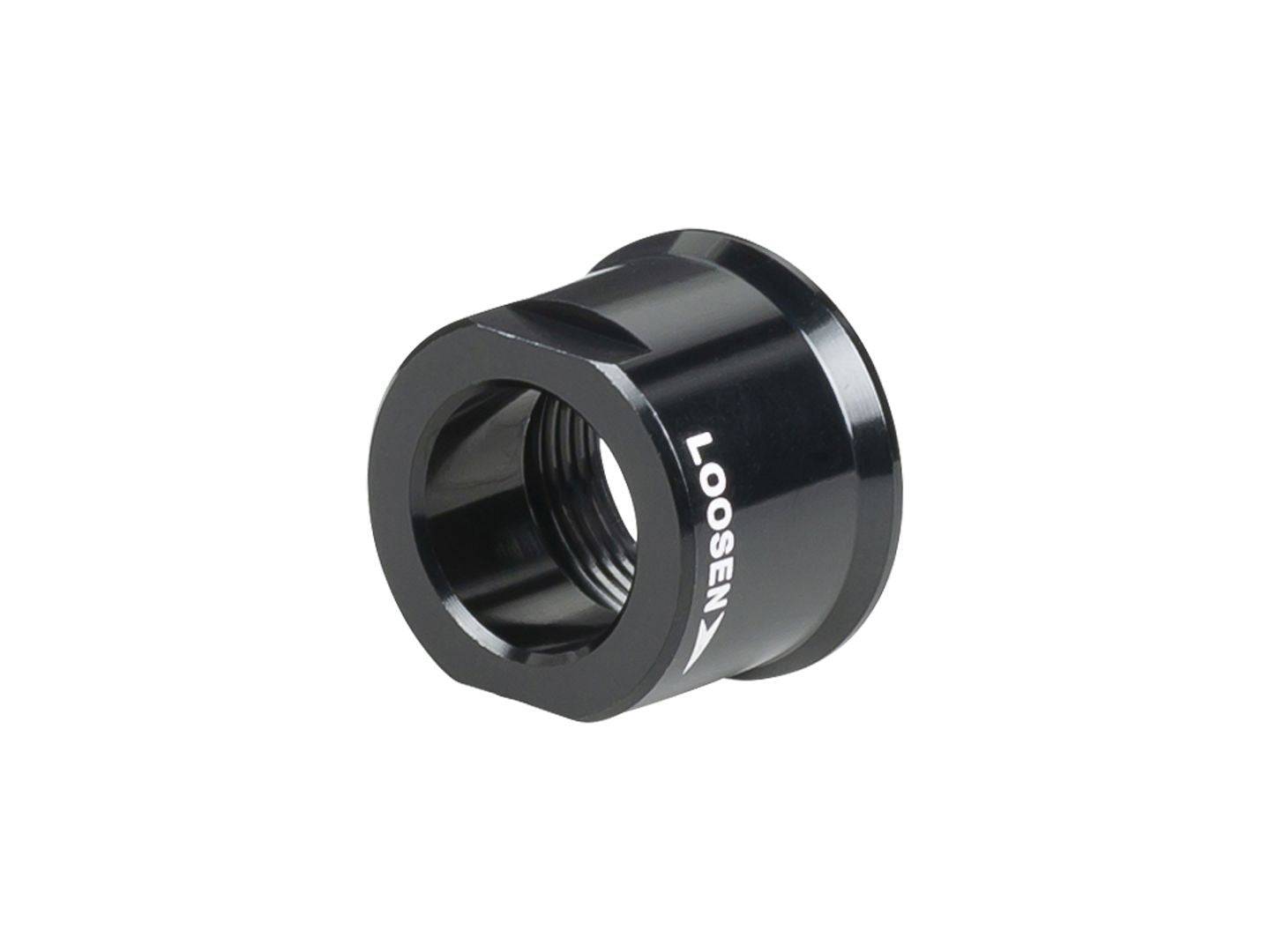 Bontrager Comp 12mm drive side axle end cap in black for 142mm OLD XDR freehub on bicycle wheel component