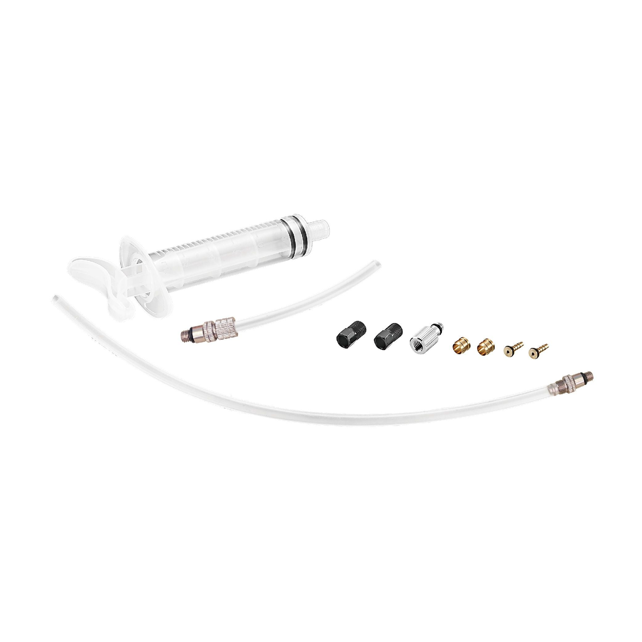 Tektro brake bleed kit components for efficient brake maintenance, including spares and accessories, in a compact set.