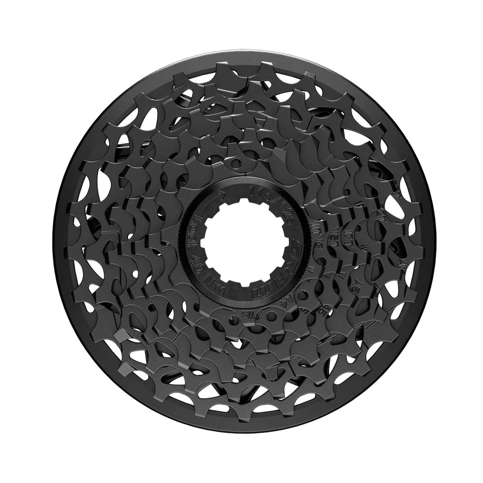 SRAM PG-720 Powerglide 7-speed downhill cassette for SRAM 1x DH mountain bike systems, showing metal teeth and gear design.