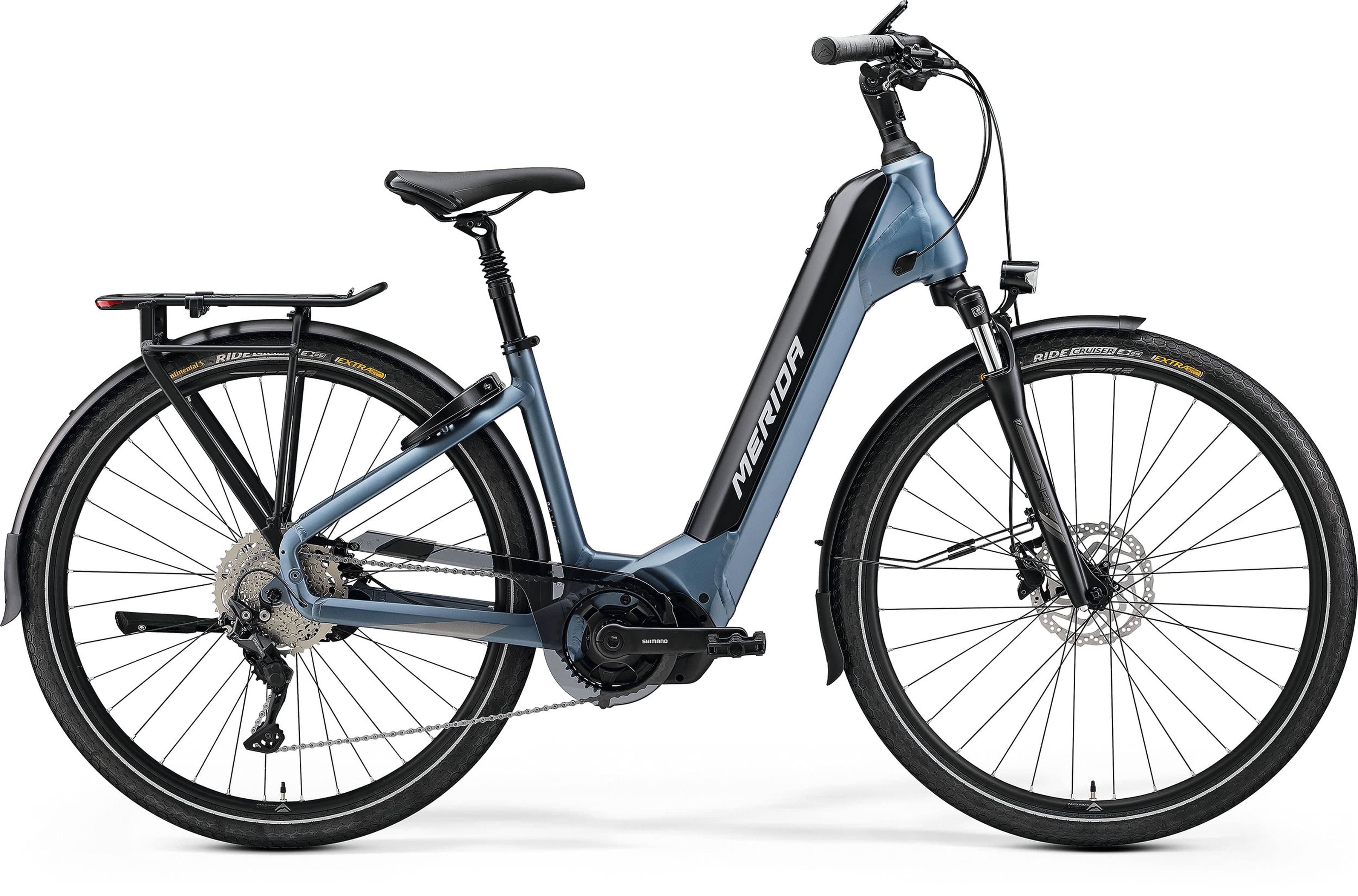 Merida eSpresso City 500 EQ - Steel Blue e-Hybrid Bike | Swinnerton Cycles