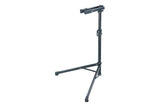 Topeak Prepstand ZX black bike maintenance stand with adjustable clamp height, workshop bike repair tool.