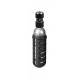 Topeak AirBooster Nano bike tire inflator with 16g CO2 cartridge in black, compact cycling accessories for quick inflation