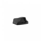 Black MET Magnetic USB rear light adaptor for Rivale MIPS helmets, shown attached to helmet in close-up view.