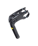 Bontrager adjustable Blendr 220mm quill stem for bike handlebar control, featuring a sleek metal finish and mounting hardware.