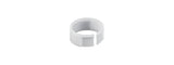 Bontrager Drop Line 10mm travel reducer spacer in white, 10mm x 25.07mm, for bicycle seatpost adjustment and components.