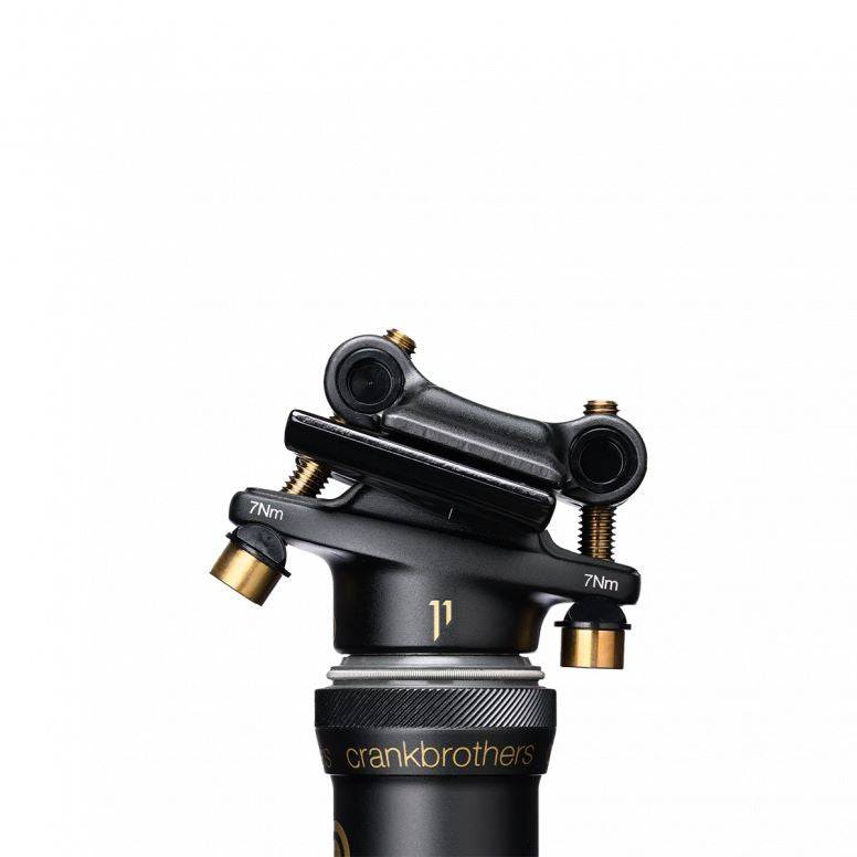 Crank Brothers Highline 11 dropper post with adjustable 60-170mm travel, mountain bike component, black with remote lever