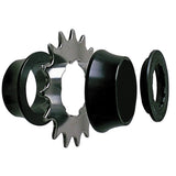 Gusset Components single speed conversion bicycle spare parts and accessories, including gears and hardware, on a white background.