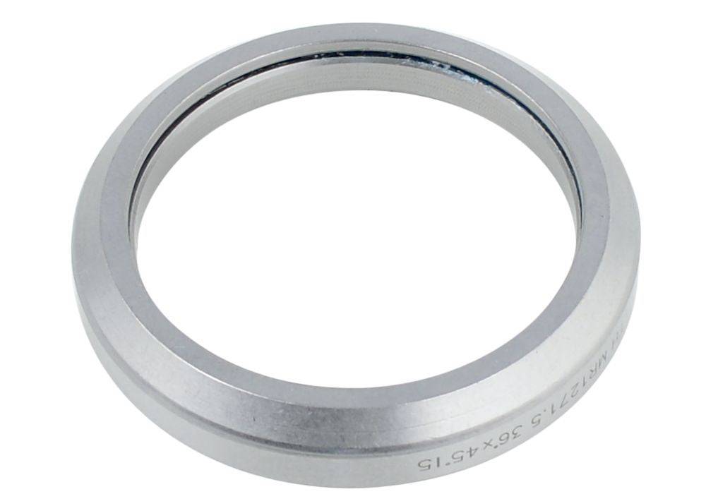 Trek FSA 1.5-inch silver lower headset bearing for smooth steering and durable performance on bicycle components.