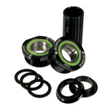 Gusset Components MXR Euro BB bottom bracket with 68mm BSA threaded CNC alloy cups for bike components.
